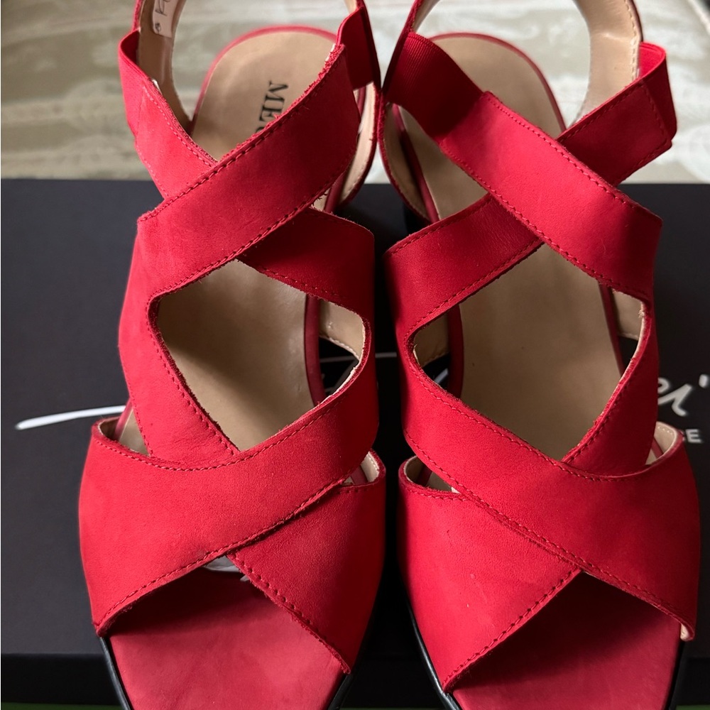 Sesto Meucci Women's Red Strappy Heels